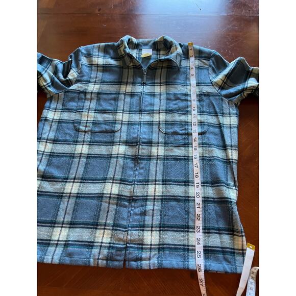 Classics by Jantzen Vintage Blue Plaid Shirt Jacket Size S - Picture 8 of 10